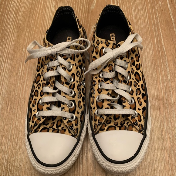 cheetah print converse shoes